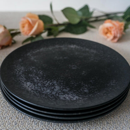 Black Stone Teller & Schalen Set Schwarz I 16 teiliges Set