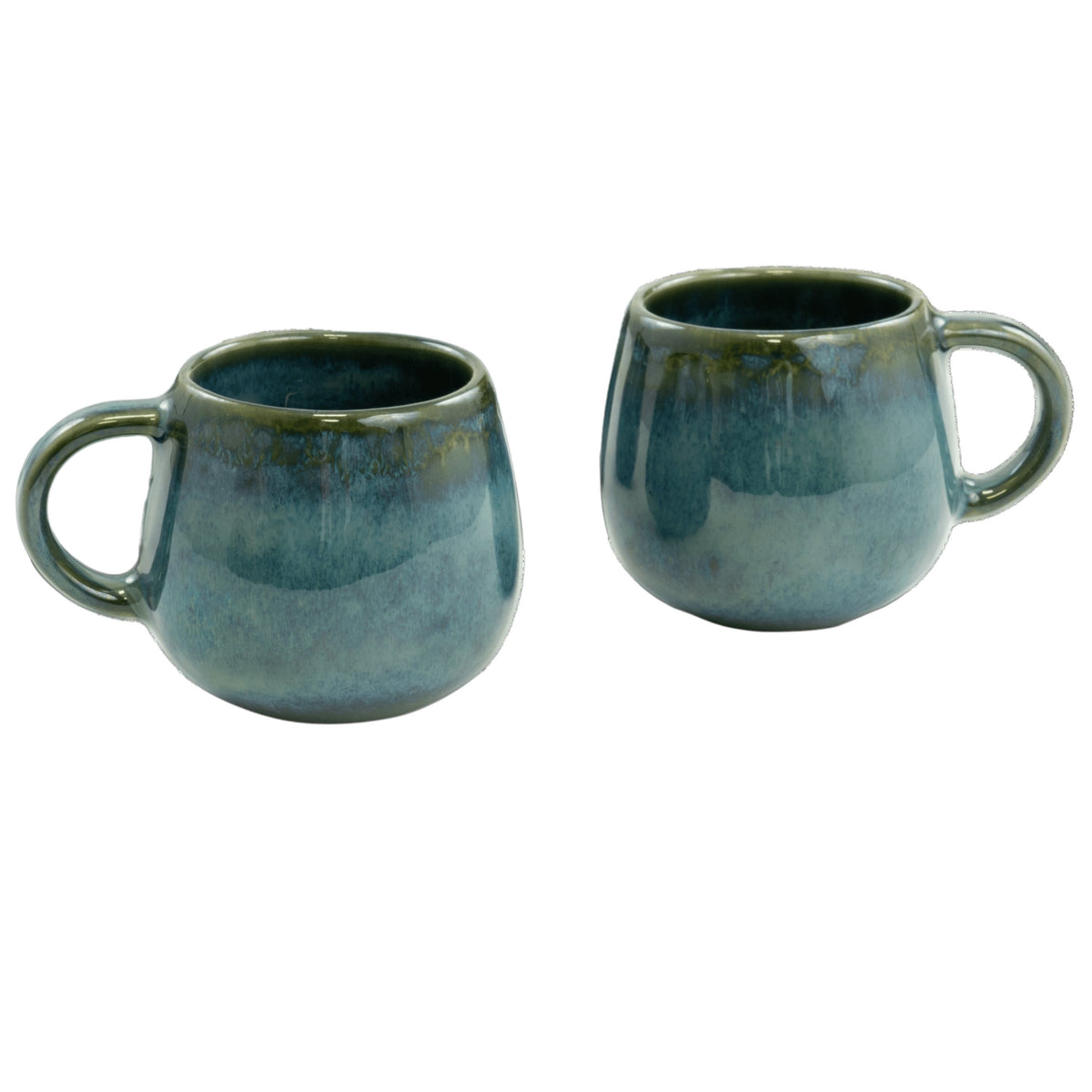 Amazonia Keramik Tasse groß Grün I 2 Stück