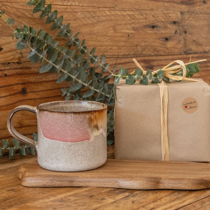 Faro Keramik Tasse groß Rose Creme
