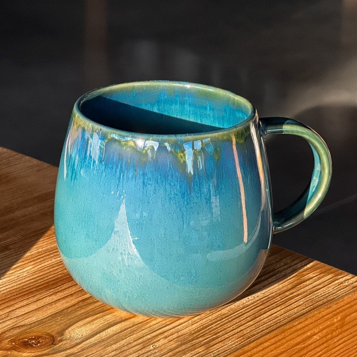Amazonia Keramik Tasse groß Grün I 2 Stück