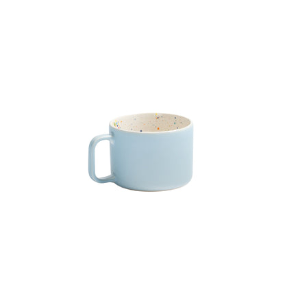 Keramik Tassen Set Breeze Party Weiß-Blau – 2er Set, 450 ml, Geschenkbox | Egg Back Home
