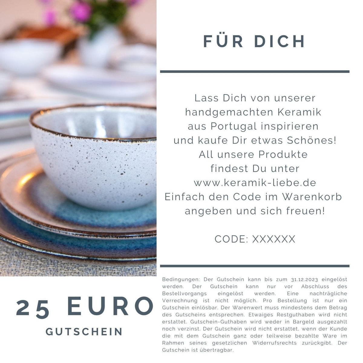 Geschenkgutschein E-Voucher 25 Euro