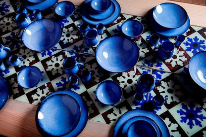 Amazonia Teller groß Blau I 4 Stück