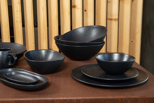Black Stone Schale klein Schwarz I 2 Stück