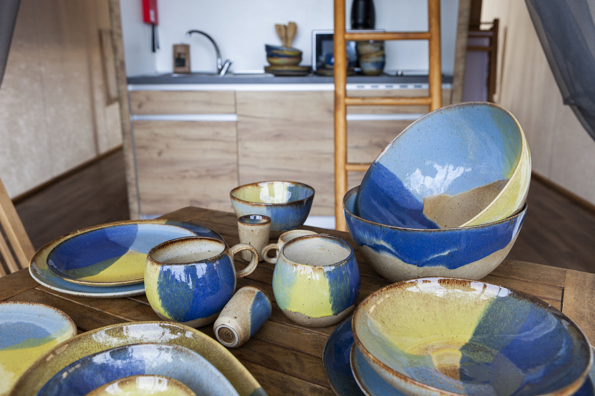 Coral Keramik Tasse groß Bunt I 2 Stück