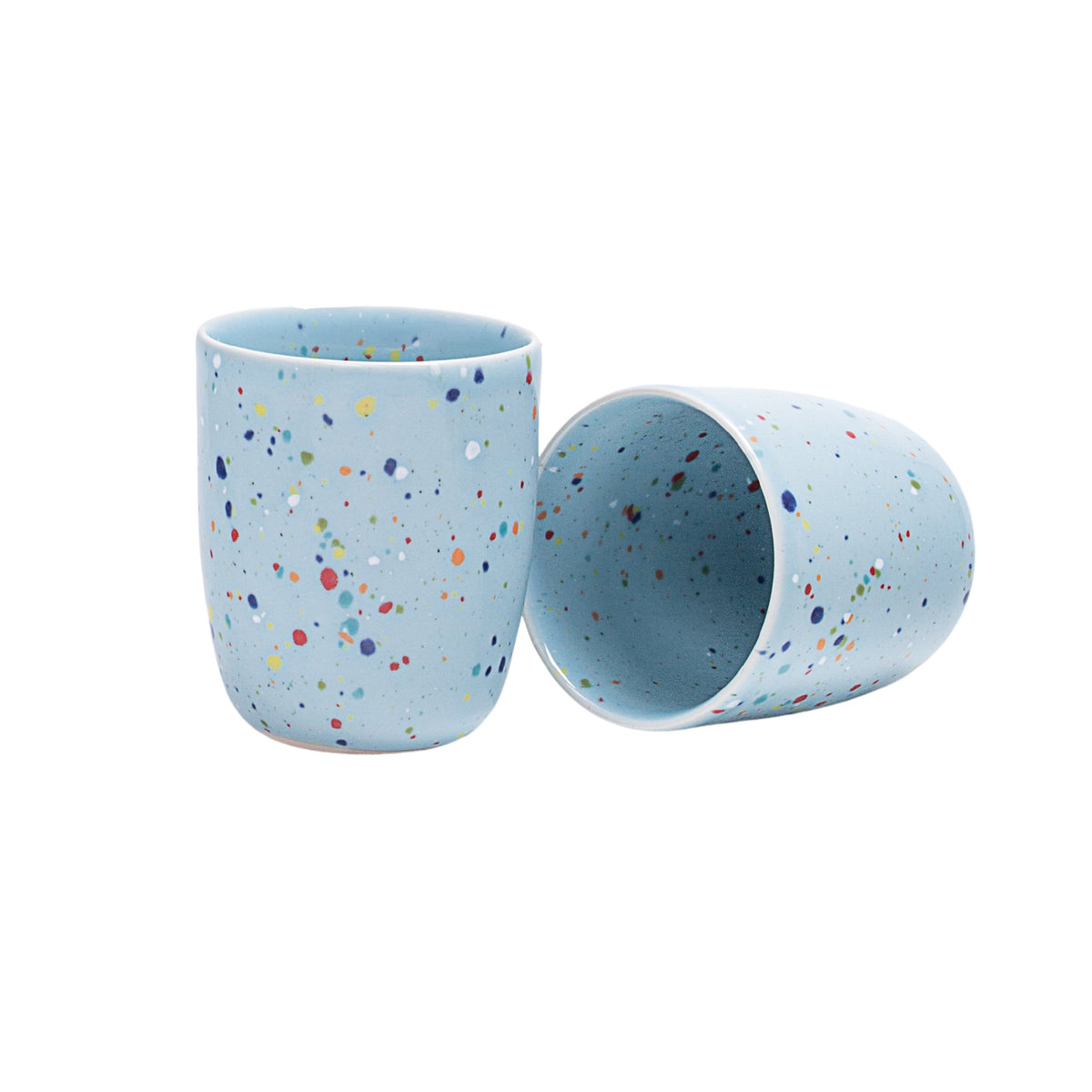 Primavera Keramik Becher Blau