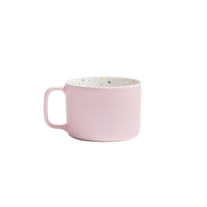 Keramik Tasse Breeze Party rosa Weiß – 450 ml | Egg Back Home