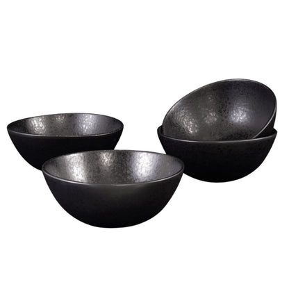 Black Stone Teller & Schalen & Tassen Set Schwarz I 20 teiliges Set