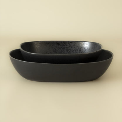 Black Stone Auflaufform Schwarz I 2 teiliges Set
