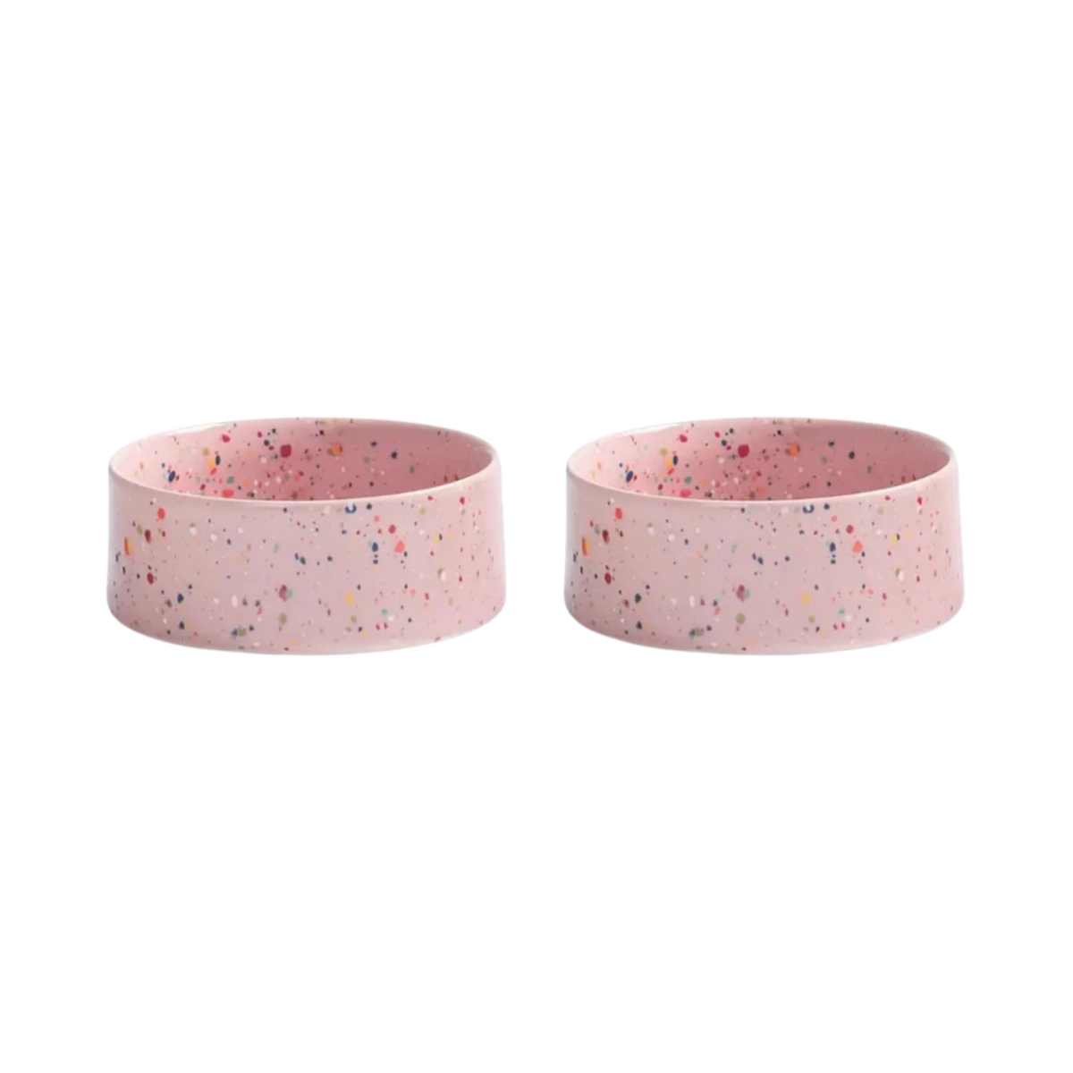 Futternapf Keramik Haustier-Schüssel Set 2-teilig Pink