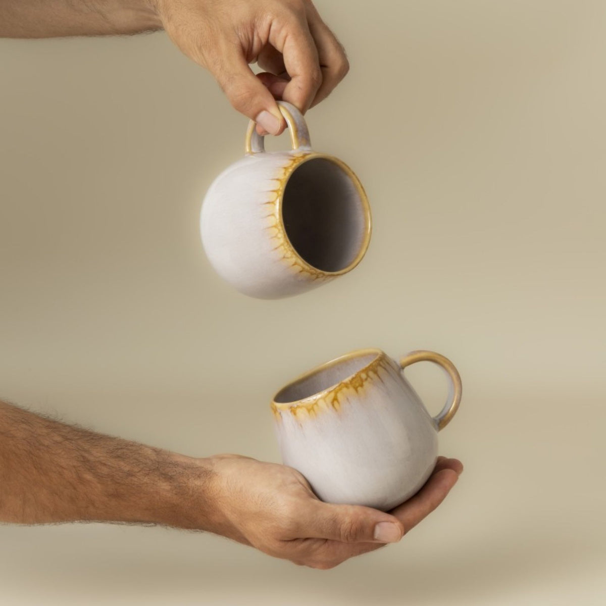 Amazonia Keramik Tasse groß Creme