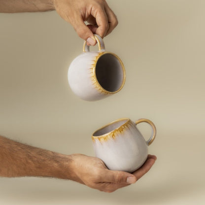 Amazonia Keramik Tasse groß Creme