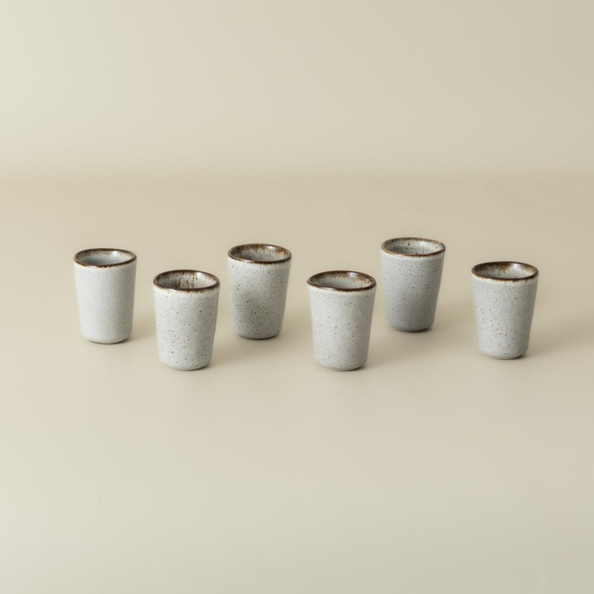 Sail Espressotassen 6er Set Weiß Blau – Handgefertigte Keramik 100 ml