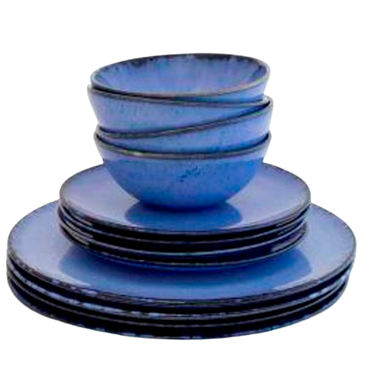 Geschirr Set Creme 12-teilig für 4 Personen – Große, Kleine Teller & Müsli Schalen | Amazonia Kollektion