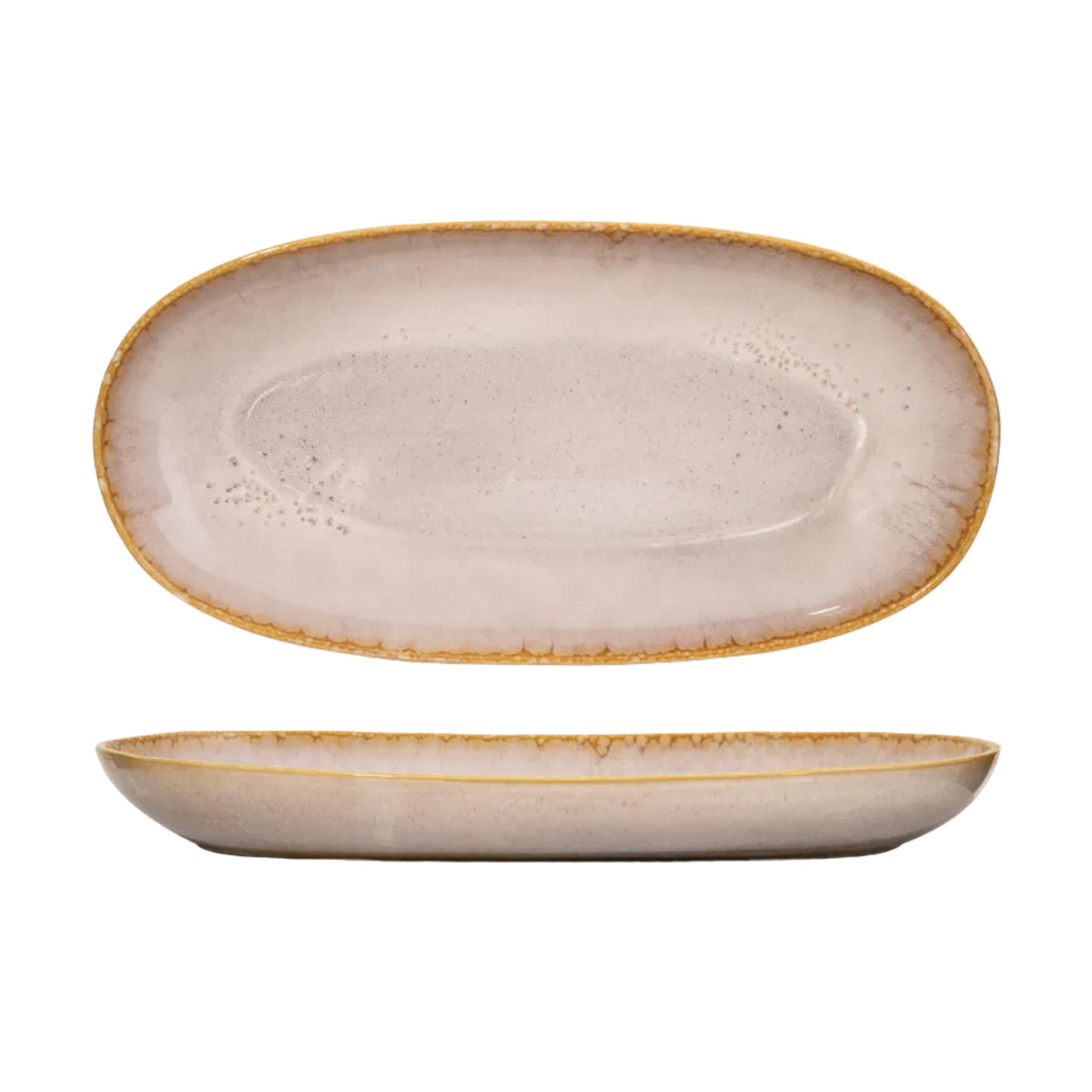 Amazonia Servierplatten Creme I 2 teiliges Set