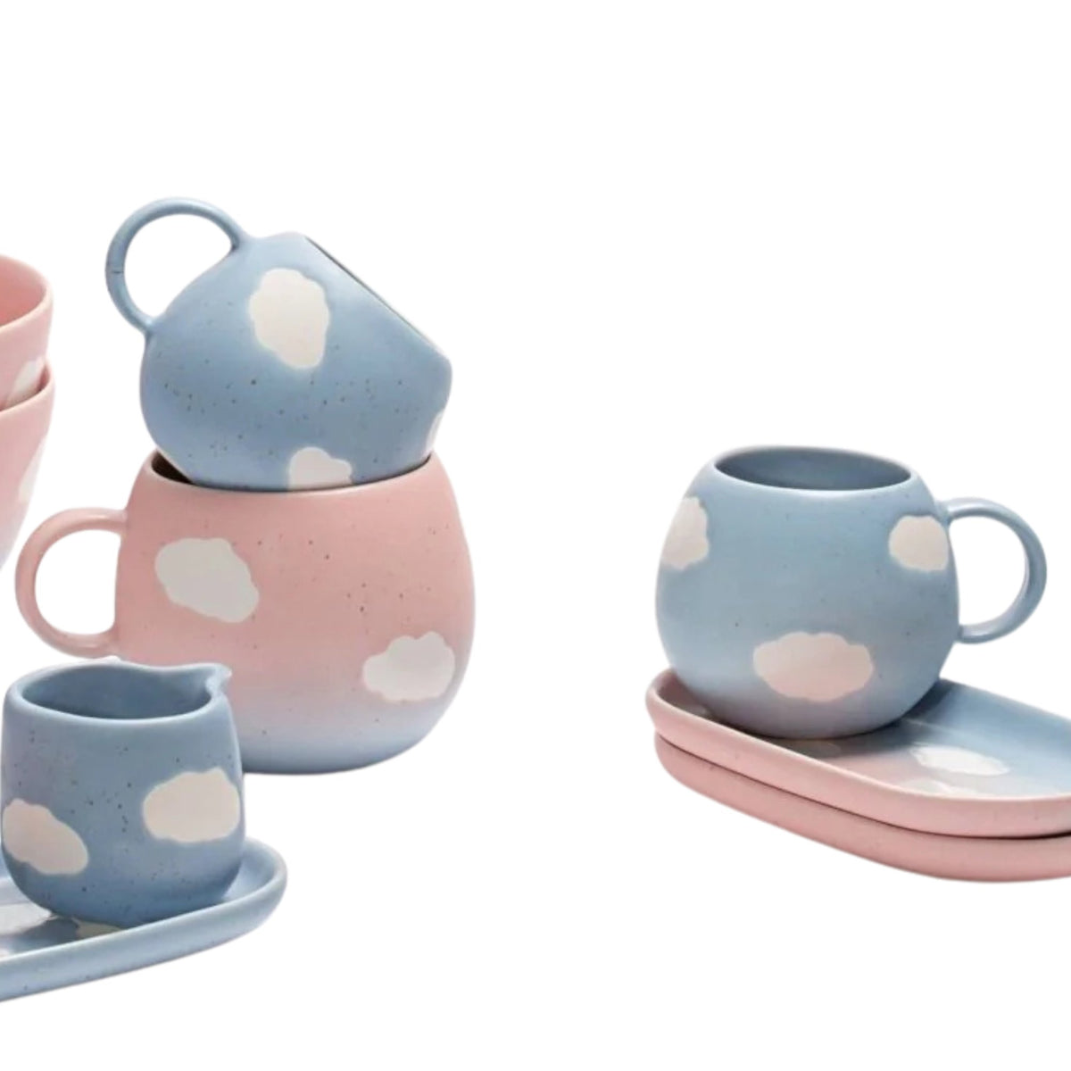 Keramik Tasse groß Blau