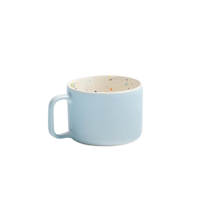 Keramik Tasse Breeze Party Gelb-Weiß – 450 ml | Egg Back Home