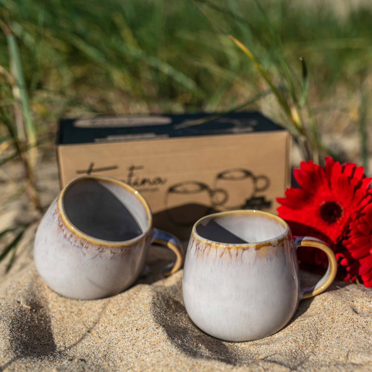 Amazonia Keramik Tasse groß Creme