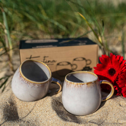 Amazonia Keramik Tasse groß Creme