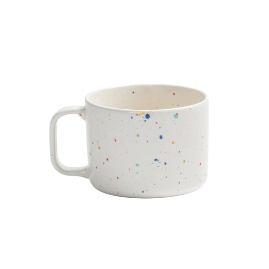 Primavera Keramik Becher mit Henkel Weiß